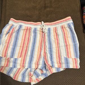 Striped Drawstring Shorts